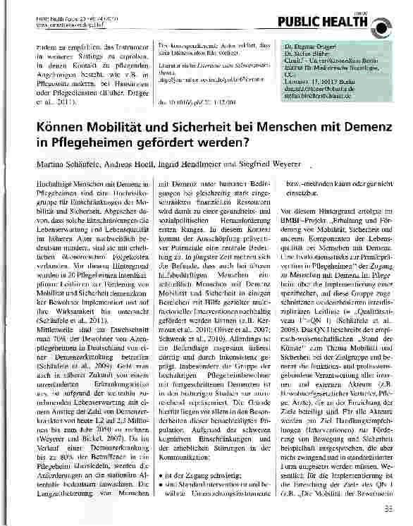 Vorschauseite 3: Gesundheitsförderung für ältere pflegende Angehörige