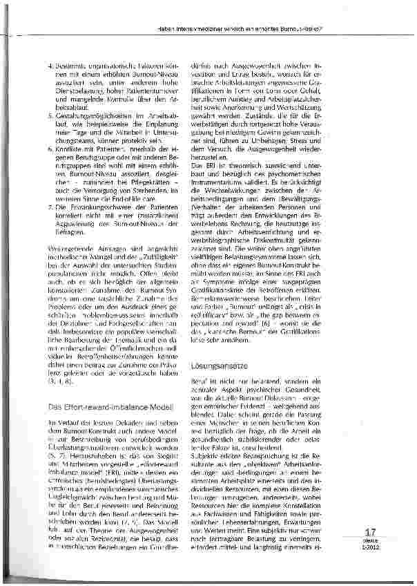 Vorschauseite 3: Haben Intensivmediziner wirklich ein erhöhtes Burnout-Risiko?