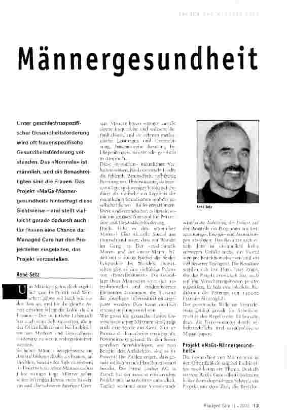 Vorschauseite 1: Männergesundheit