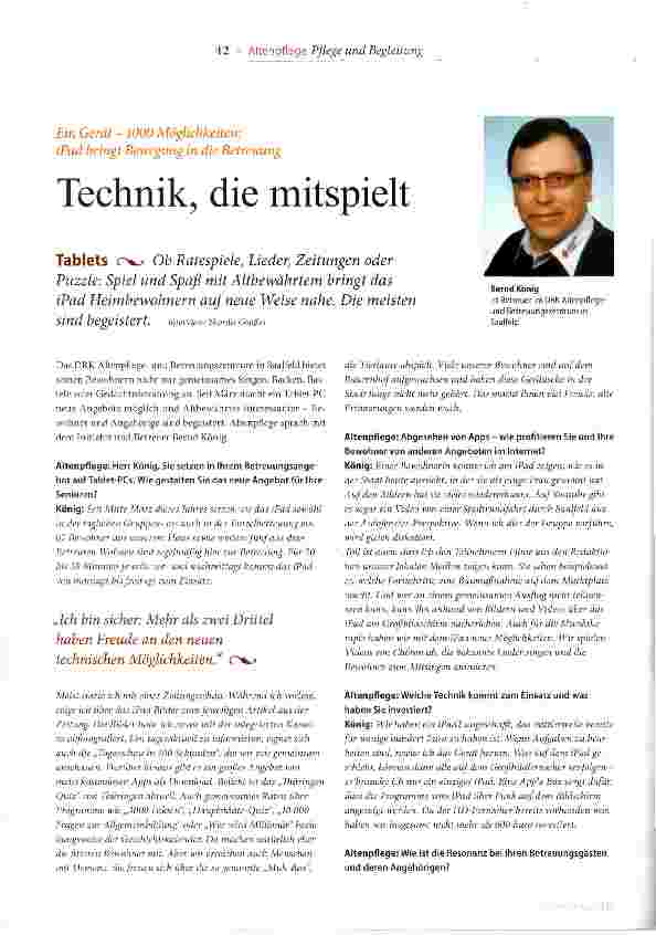 Vorschauseite 1: Technik, die mitspielt