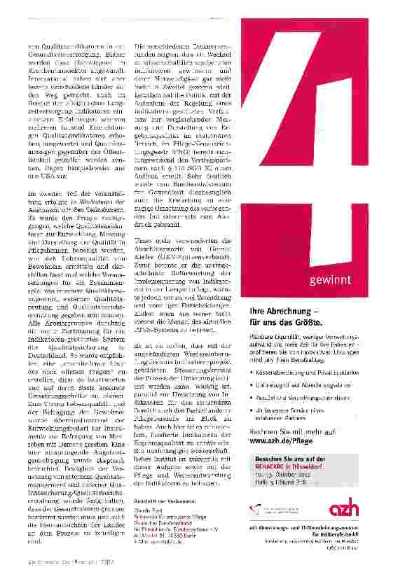 Vorschauseite 2: Beurteilung der Ergebnisqualität in der Altenhilfe - Perspektiven in Sicht?
