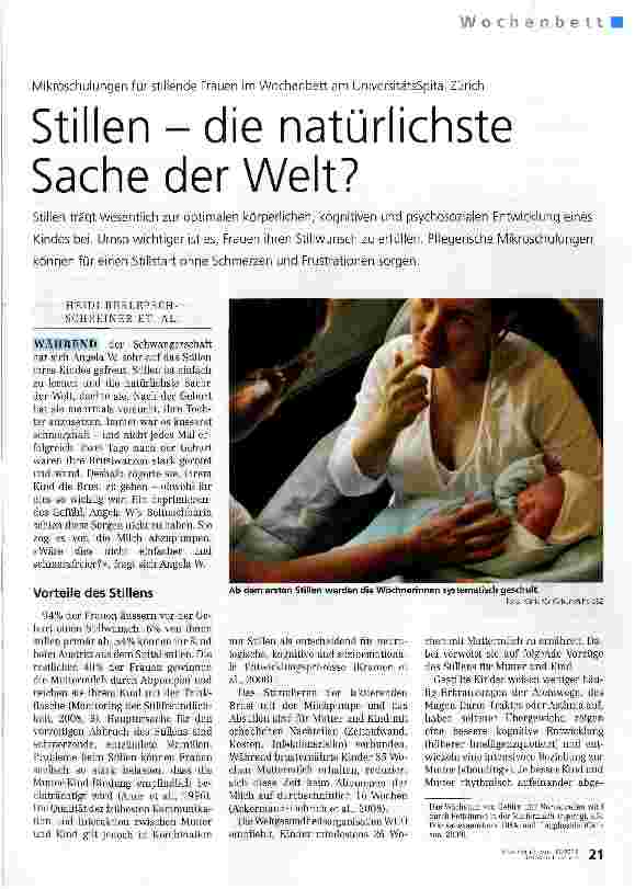 Vorschauseite 1: Stillen - die natürlichste Sache der Welt?