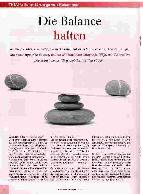 Vorschauseite 1: Die Balance halten