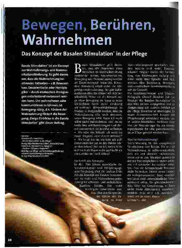 Vorschauseite 1: Bewegen, Berühren, Wahrnehmen