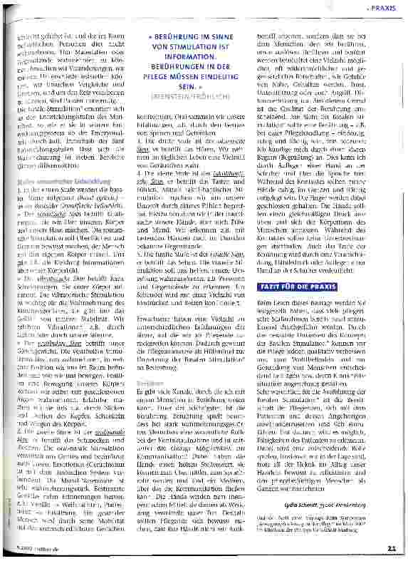 Vorschauseite 2: Bewegen, Berühren, Wahrnehmen