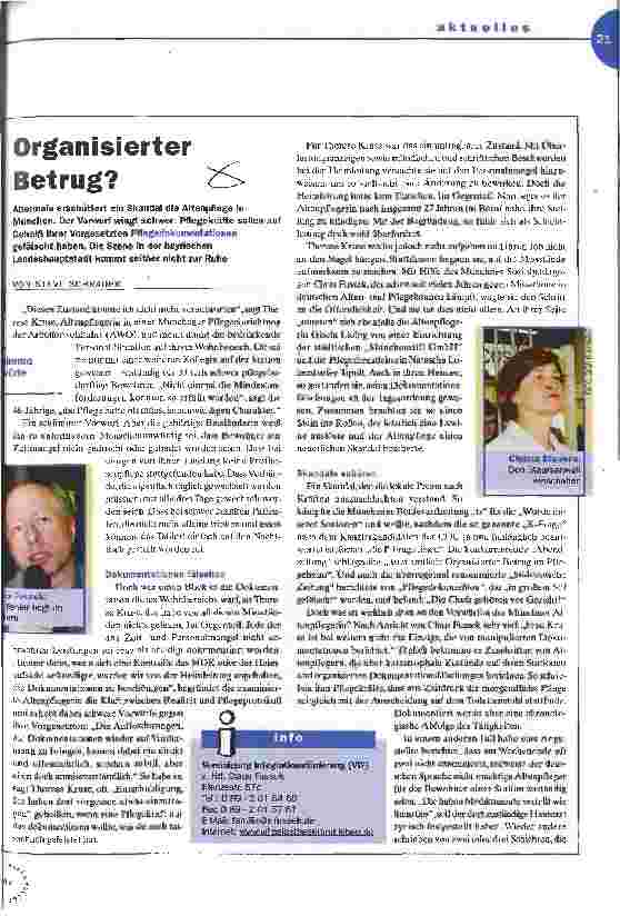 Vorschauseite 1: Organisierter Betrug?