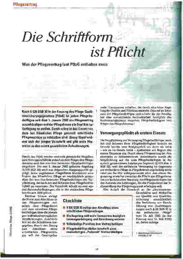 Vorschauseite 1: Die Schriftform ist Pflicht