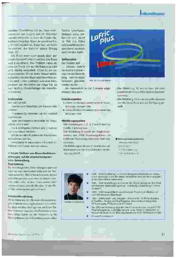 Vorschauseite 5: Vorschlag für die Gestaltung einer Unterrichtseinheit über Blasenfunktionsstörungen
