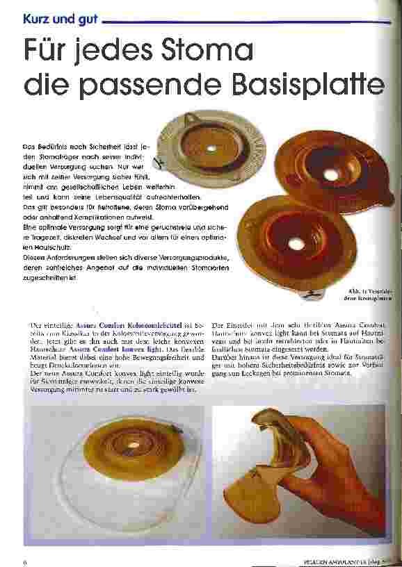 Vorschauseite 1: Für jedes Stoma die passende Basisplatte