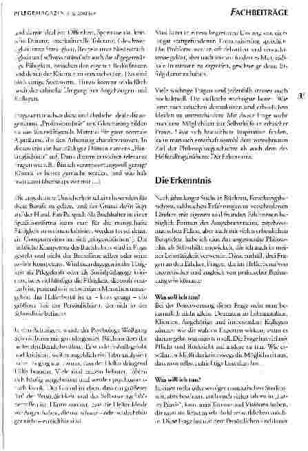 Vorschauseite 4: Drei Fragen an den Ethiker Angewandte Philosophie als Selbsthilfe im Helferberuf