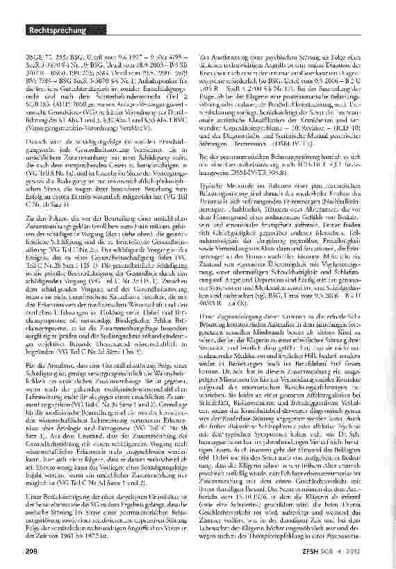 Vorschauseite 6: Anwendbarkeit der Nullhypothese im sozialgerichtlichen Verfahren; Notwendigkeit eines aussagepsychologischen Gutachtens (Glaubhaftigkeitsgutachten); Schädigungsfolgen; sexueller M…