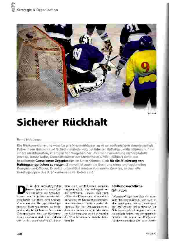 Vorschauseite 1: Sicherer Rückhalt