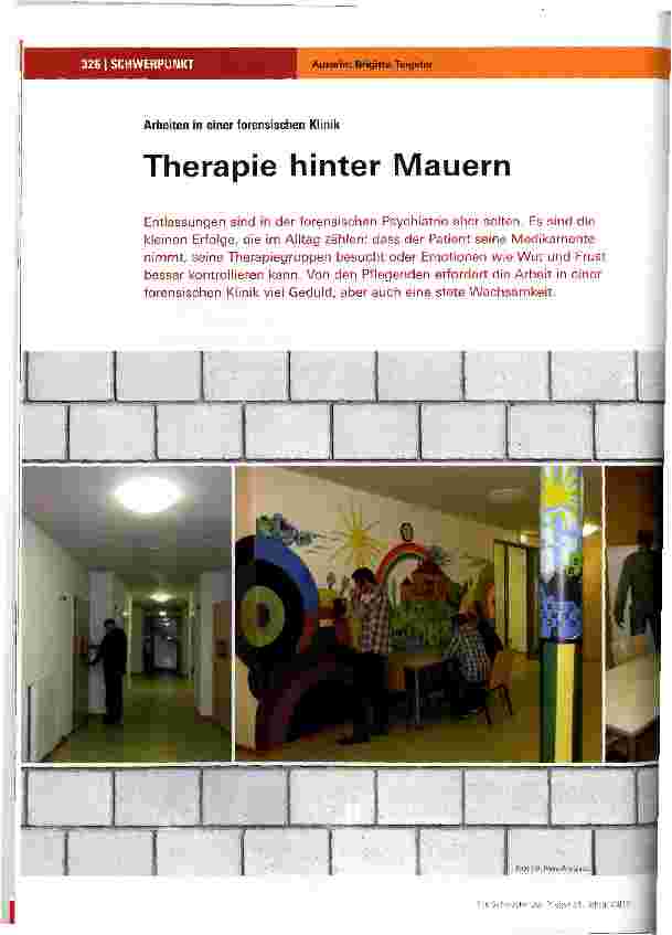 Vorschauseite 1: Therapie hinter Mauern