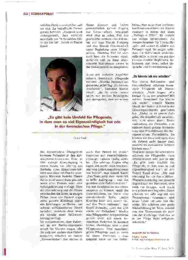 Vorschauseite 6: Therapie hinter Mauern