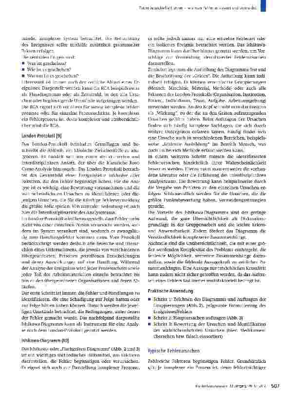 Vorschauseite 2: Patientensicherheit lernen -wie man Fehler analysiert und vermeidet