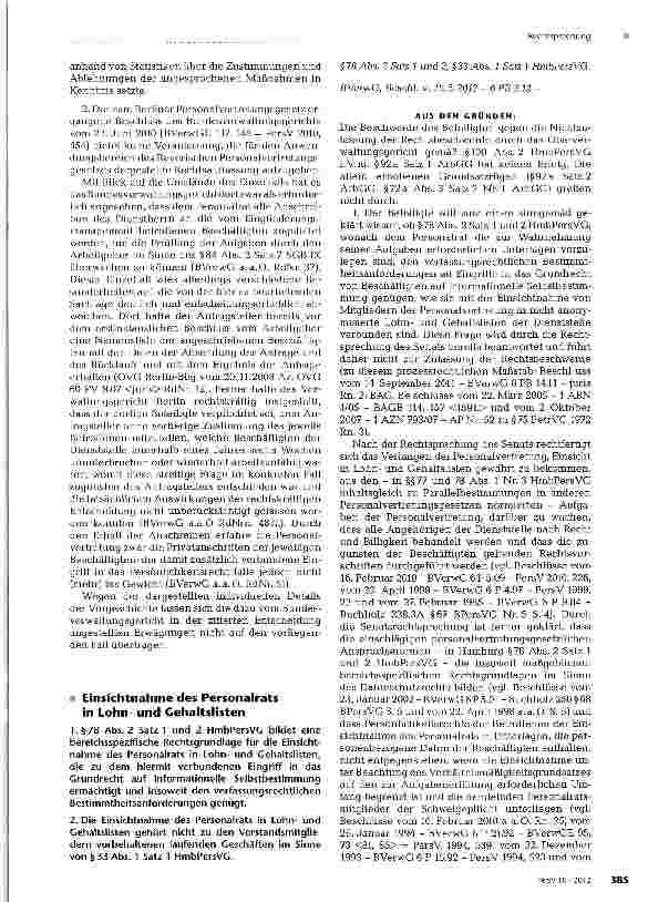 Vorschauseite 3: Informationsrecht des Personalrats im betrieblichen Eingliederungsmanagement