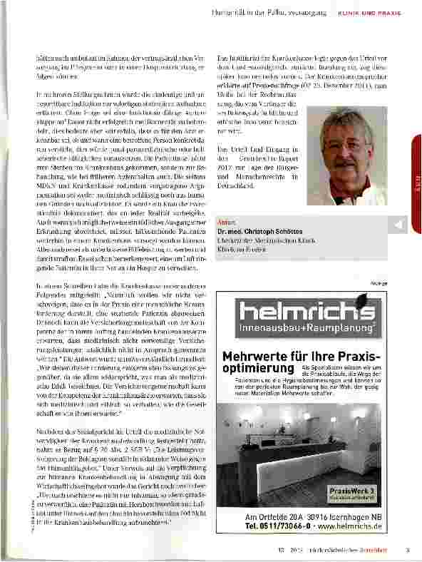 Vorschauseite 2: Humanitäre Patientenversorgung in Zeiten moderner Medizin