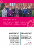 Vorschauseite 1: Das Team unserer Personalabteilung im Heimathaus.
