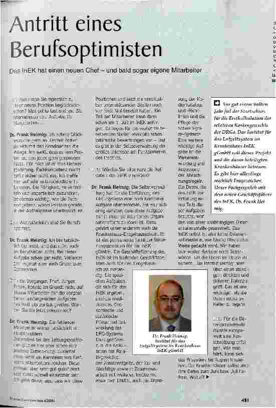Vorschauseite 1: Antritt eines Berufsoptimisten