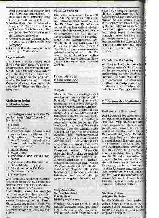 Vorschauseite 2: Royal Marsden Hospital - Stationshandbuch Klinische Krankenpflege 30. Folge: Der Zentrale Venenkatheter (1)