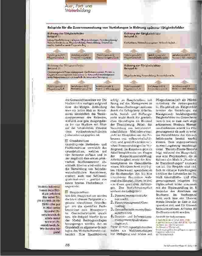 Vorschauseite 3: Von der Pflegeausbildung ins Gesundheitsmanagement
