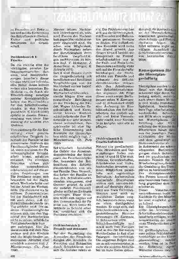Vorschauseite 2: Psychische und soziale Folgen von Schichtarbeit Gedanken zur Dienstplangestaltung