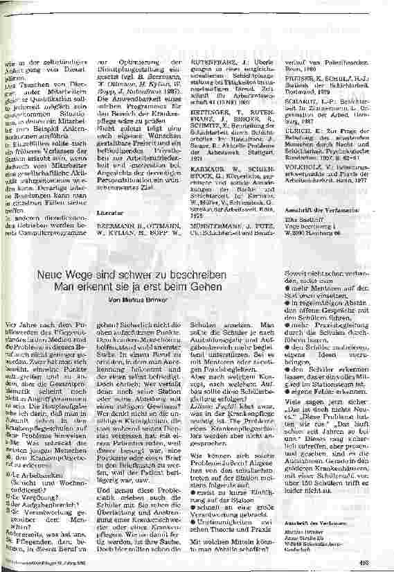 Vorschauseite 3: Psychische und soziale Folgen von Schichtarbeit Gedanken zur Dienstplangestaltung
