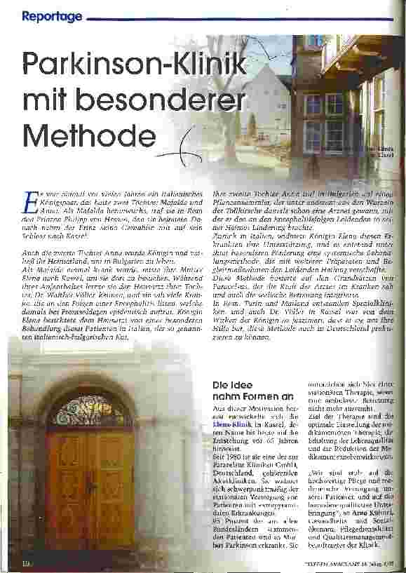 Vorschauseite 1: Parkinson-Klinik mit besonderer Methode