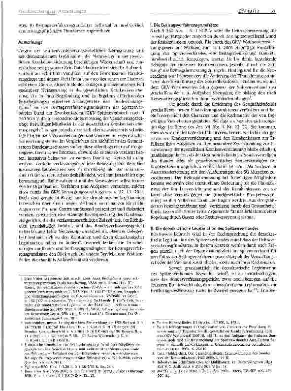 Vorschauseite 6: Beitragsverfahrensgrundsätze des GKV-Spitzenverbandes § 240 SGB V
