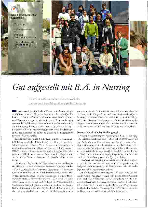 Vorschauseite 1: Gut aufgestellt mit B.A. in Nursing