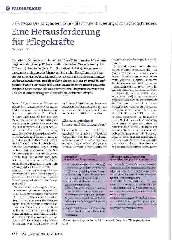 Vorschauseite 1: Eine Herausforderung für Pflegekräfte