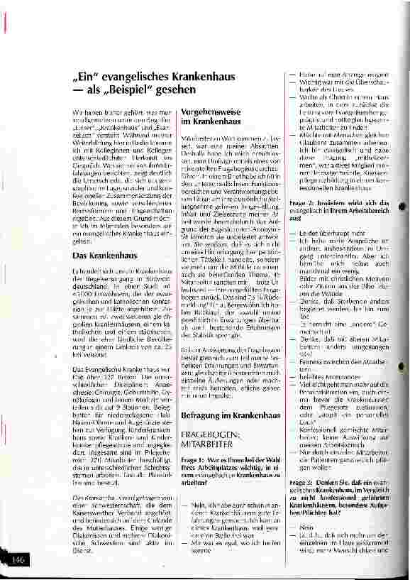 Vorschauseite 5: Unser Krankenhaus: evangelisch?! Frage und Behauptung