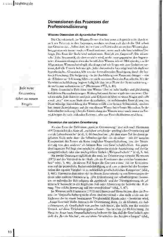 Vorschauseite 3: Professionalisierung der Altenpflege Aufruf zur Umkehr eines Verständnisses