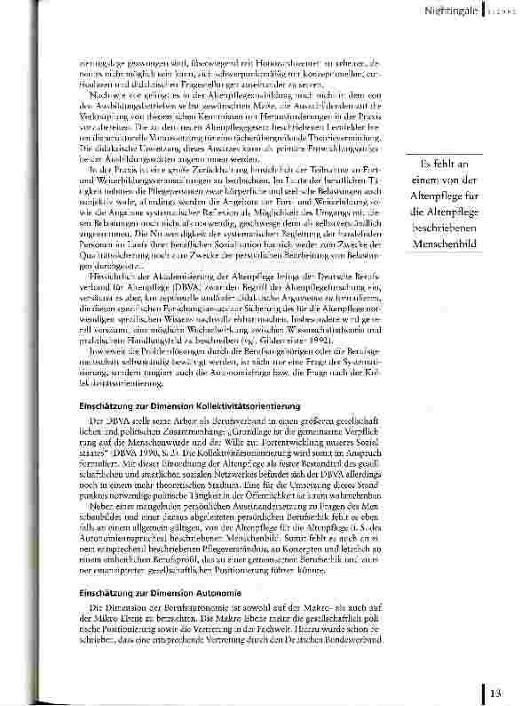 Vorschauseite 6: Professionalisierung der Altenpflege Aufruf zur Umkehr eines Verständnisses