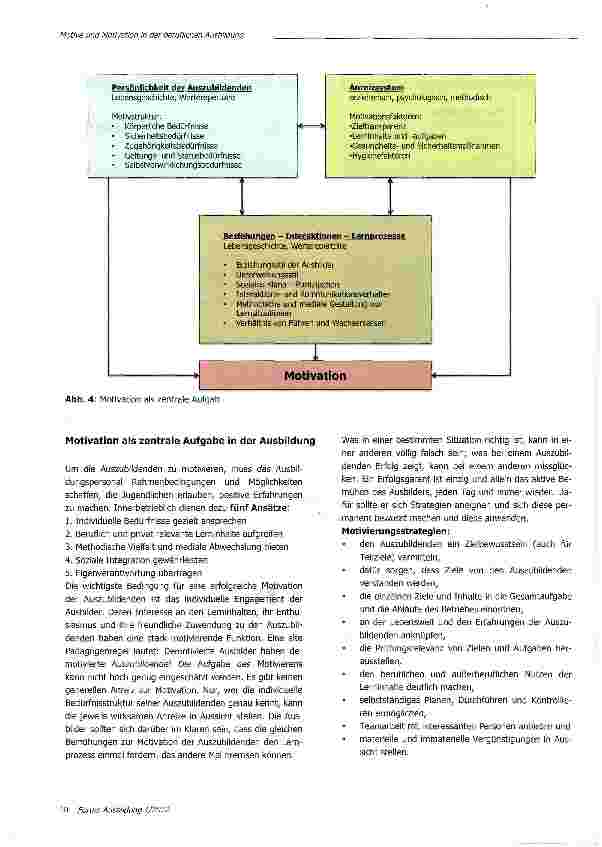 Vorschauseite 3: Motive und Motivation in der beruflichen Ausbildung