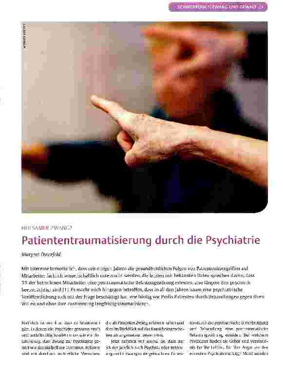 Vorschauseite 1: Patiententraumatisierung durch die Psychiatrie