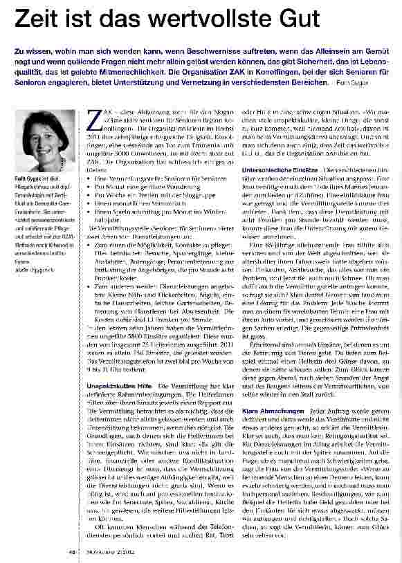 Vorschauseite 1: Zeit ist das wertvollste Gut