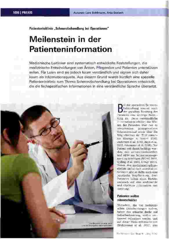 Vorschauseite 1: Meilenstein in der Patienteninformation