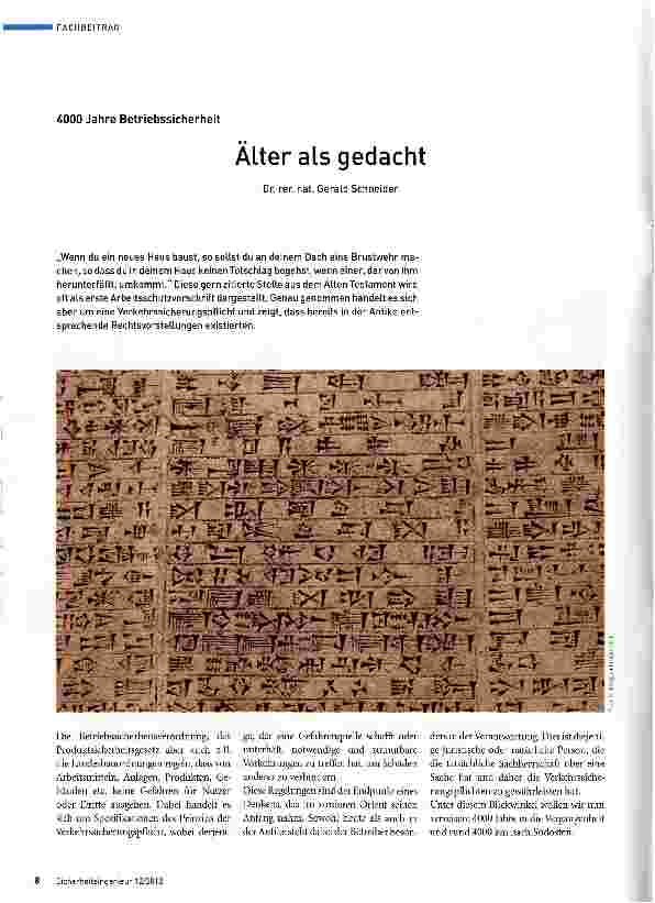 Vorschauseite 1: Älter als gedacht