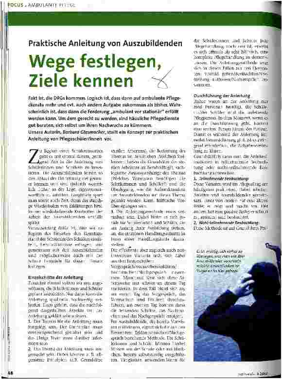 Vorschauseite 1: Wege festlegen, Ziele kennen