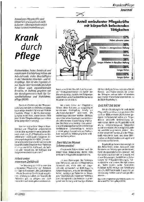 Vorschauseite 1: Krank durch Pflege