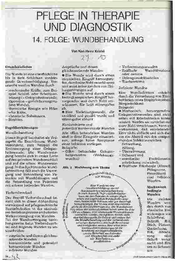Vorschauseite 1: Pflege in Therapie und Diagnostik 14.Folge: Wundbehandlung
