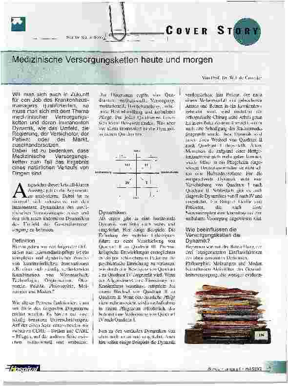 Vorschauseite 1: Medizinische Versorgungsketten heute und morgen