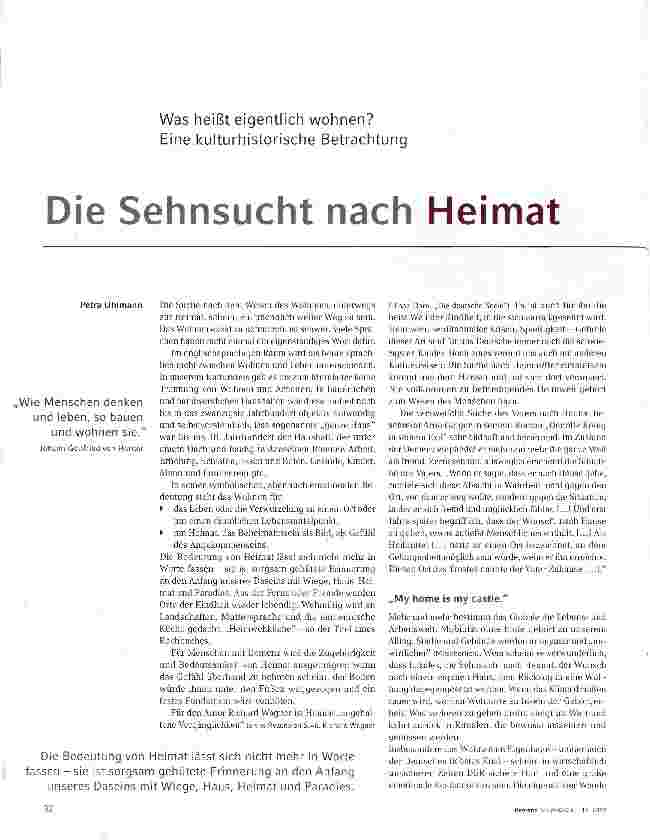 Vorschauseite 1: Die Sehnsucht nach Heimat
