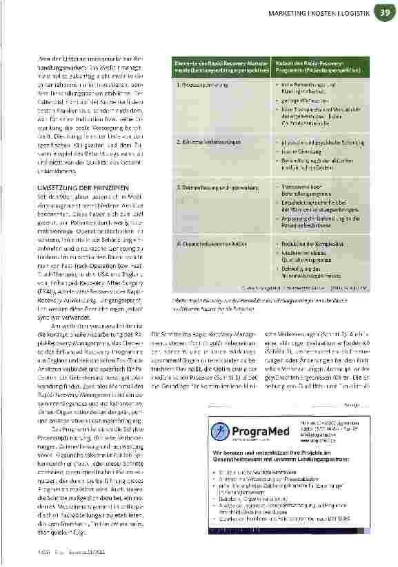 Vorschauseite 2: Veränderungsmanagement: Zum Wohle des Patienten