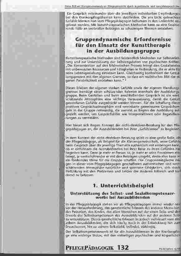 Vorschauseite 3: Kompetenzerwerb im Pflegeunterricht durch künstlerische und kunsttherapeutische Methoden