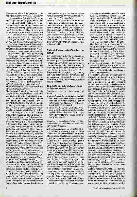 Vorschauseite 2: Lehramtskonzeptionen - Auf dem Weg aus den Sackgassen der Pflegeberufe