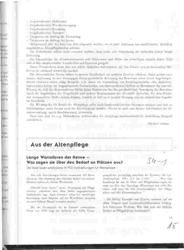 Vorschauseite 1: Lange Wartelisten der Heime - Was sagen sie über den Bedarf an Plätzen aus? Die Stadt Essen analysierte 11793 Vormerkungen für Heimplätze