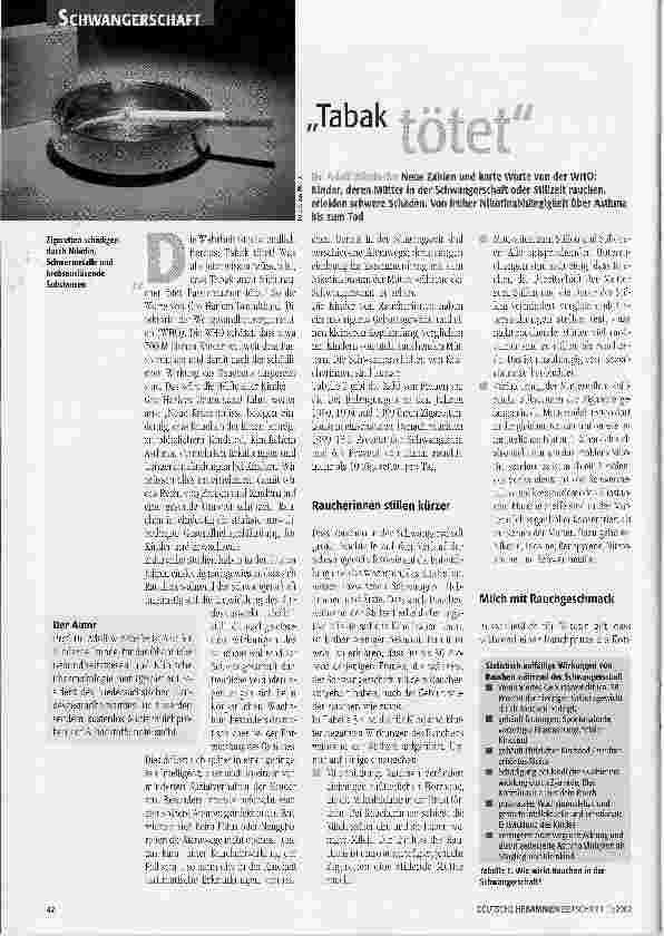 Vorschauseite 1: Tabak tötet