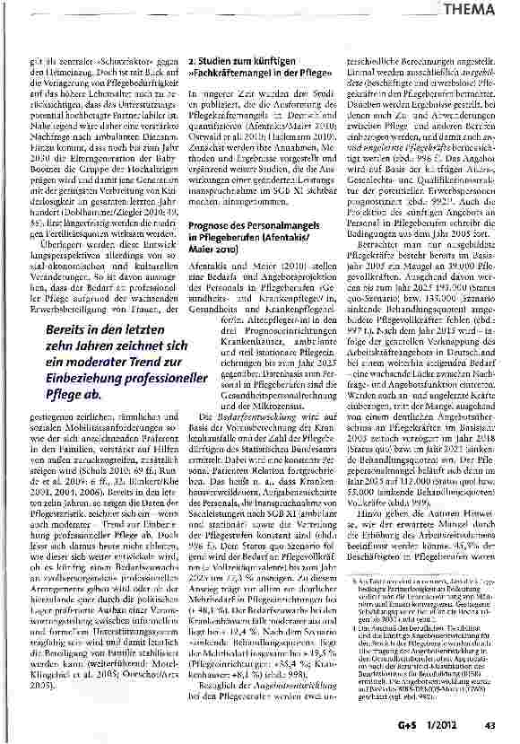 Vorschauseite 3: Fachkräftemangel in der Pflege -viel diskutiert, politisch ignoriert?